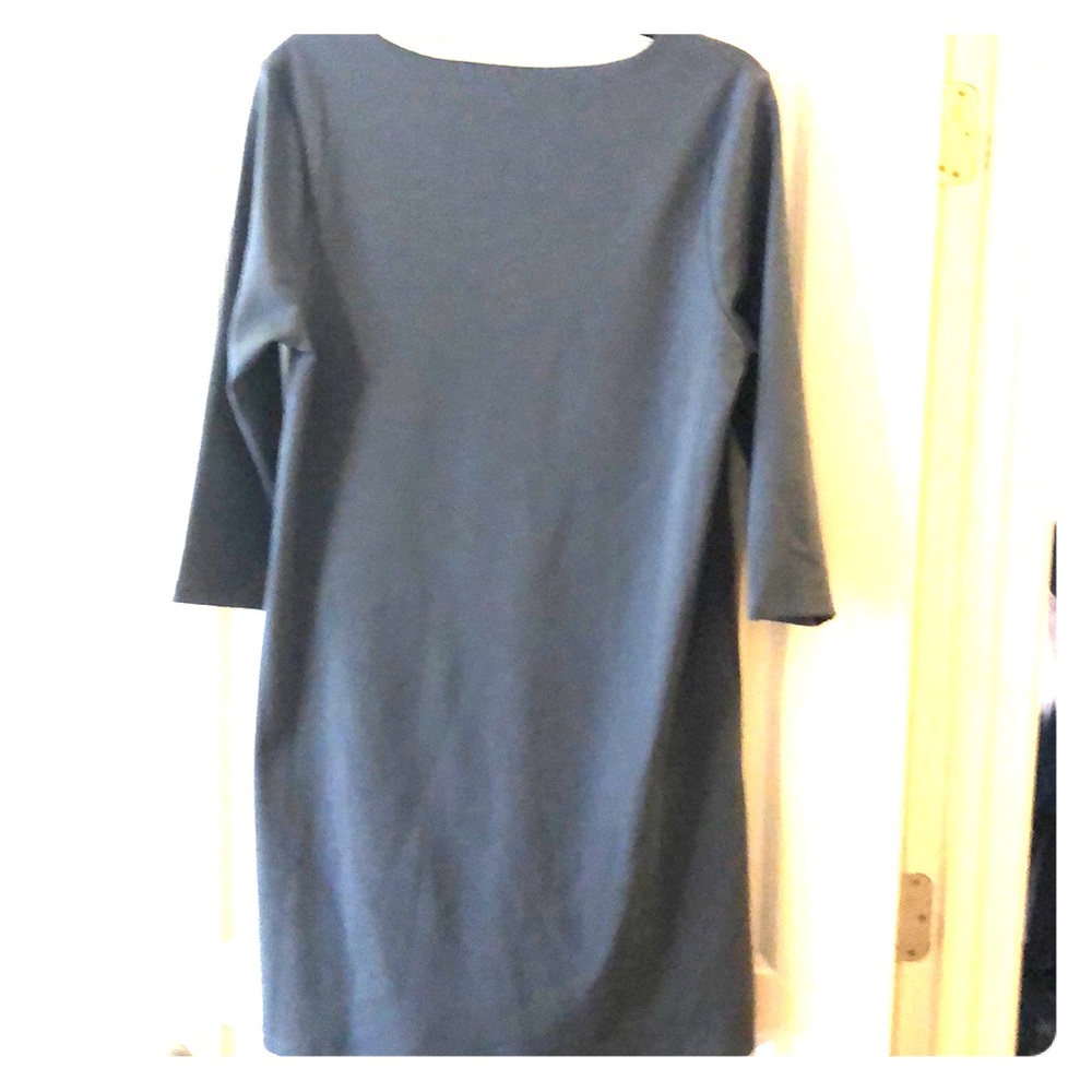All For Color dusty blue shift dress